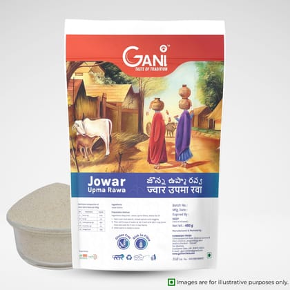 Gani Jowar Upma Rawa - 450g l Sorghum Millet Upma Rawa l Gluten-Free & Fiber-Rich 