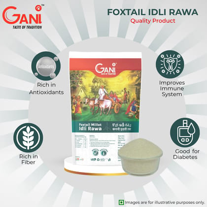 Gani Foxtail Millet Idli Rawa - 450g I Gluten-Free & Fiber-Rich