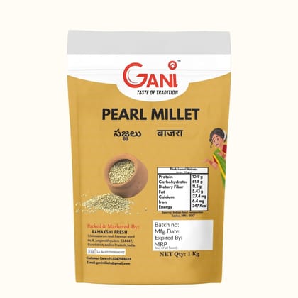 Gani Pearl Millet - Sajjalu - Bajra - 1 Kg